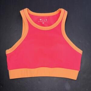 Wilo Australian Brand Women's Active Tank Bra Orange Pink Neon Athleisure Medium